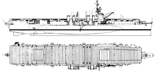 USS CVL-26 Monterey 1956 [Light Carrier]