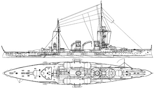SMS Blucher 1909 (Armored Cruiser)