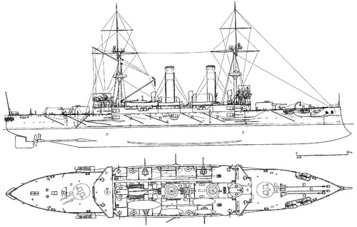 IJN Asama 1899 (Armoured Cruiser)