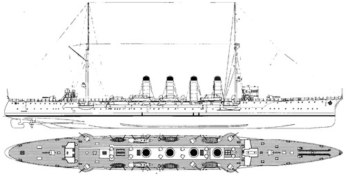 IJN Hirado 1912 [Chikuma-class Protected Cruiser]