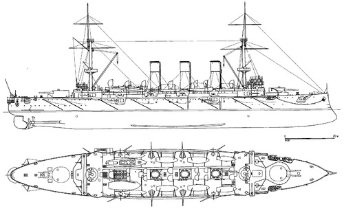 IJN Yakumo 1900 (Armoured Cruiser)