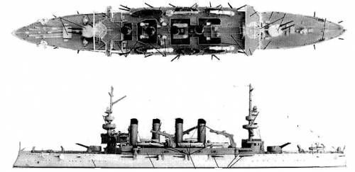 USS ACR-8 Maryland (Armoured Cruiser) (1905)