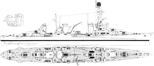 USS CA-25 Salt Lake City (Heavy Cruiser) (1944)