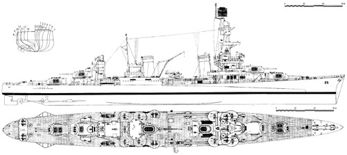USS CA-25 Salt Lake City (Heavy Cruiser) (1944)