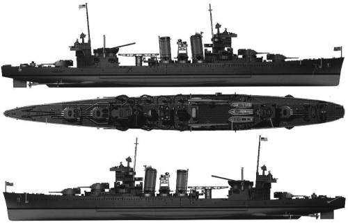 USS CA-32 New Orleans (Heavy Cruiser) (1942)