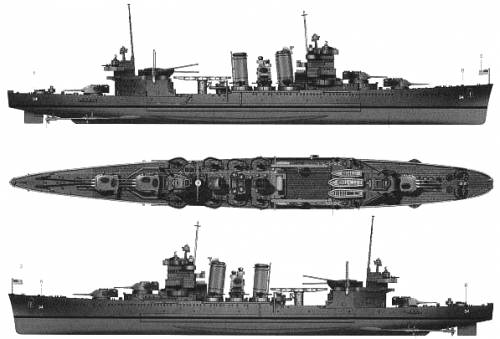 USS CA-34 Astoria (Heavy Cruiser) (1941)