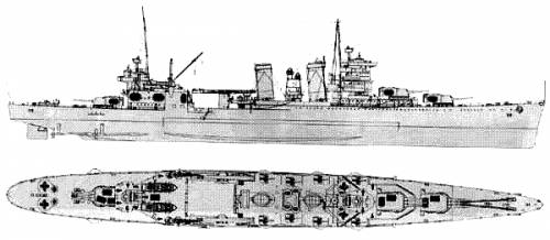 USS CA-36 Minneapolis (Heavy Cruiser) (1942)