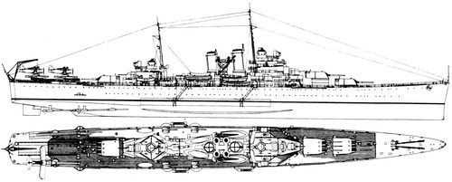 USS CA-45 Wichita (Heavy Cruiser) (1939)
