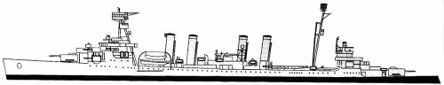 USS CL-12 Marblehead (Light Cruiser) (1942)