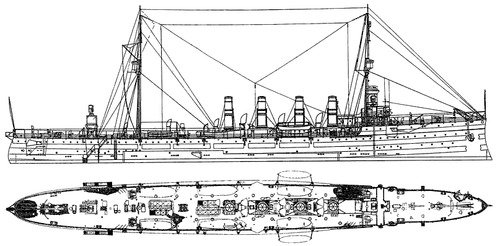 USS CL-1 Chester (Light Cruiser) (1908)