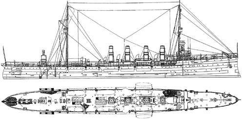 USS CL-1 Chester (Light Cruiser) (1910)