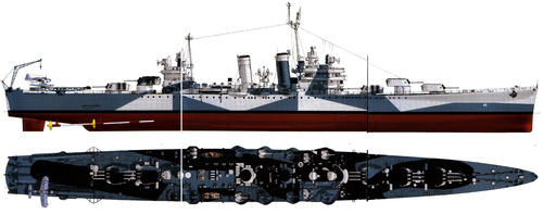 USS CL-43 Nashville (Light Cruiser) (1944)