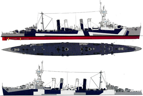 USS CL-8 Detroit (Light Cruiser) (1944)
