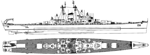 USS CA-139 Salem 1952 [Heavy Cruiser]