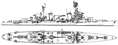 USS CA-24 Pensacola 1945 (Heavy Cruiser)