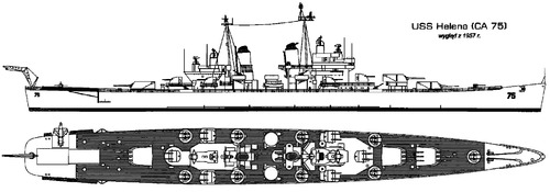 USS CA-75 Helena 1957 (Heavy Cruiser)