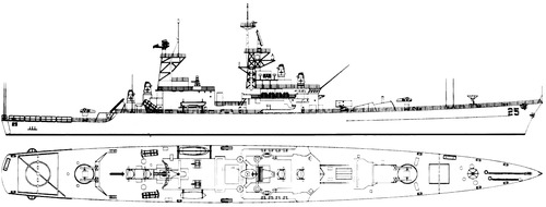 USS CGN-25 Bainbridge (Nuclear Missile Cruiser)