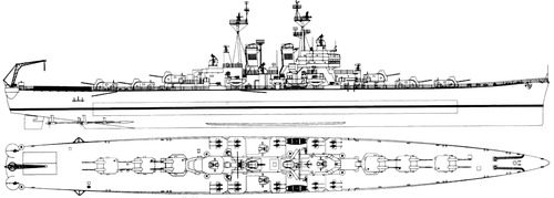 USS CL-144 Worcester 1958 (Light Cruiser)