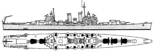 USS CL-40 Brooklyn 1945 (Light Cruiser)