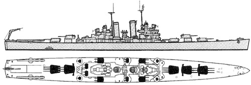 USS CL-42 Savannah 1944 (Light Cruiser)