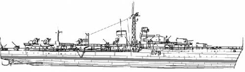 HMS Cadiz D79 (Destroyer) (1946)