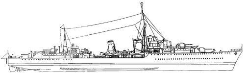 HMS Eskimo F75 1939 [Destroyer]