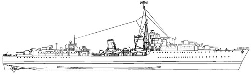 HMS Eskimo F75 1942 [Destroyer]