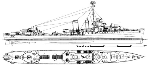 USS DD-350 Hull 1944 [Destroyer]