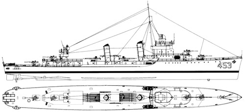 USS DD 453 Bristol