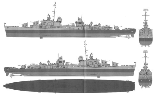USS DD-710 Gearing (1945)