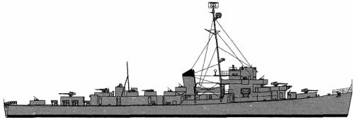 USS DE-129 Edsall (Destroyer Escort) (1945)