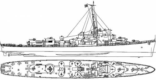 USS DE-26 Dempsey (Destroyer Escort) (1943)
