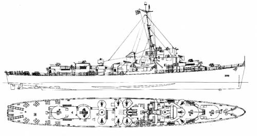 USS DE-306 Connolly (Destroyer Escort) (1944)