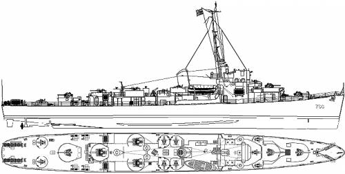 USS DE-766 Slater (Destroyer Escort) (1943)