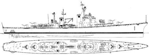 USS DL-1 Norfolk 1957 (Destroyer Leader)