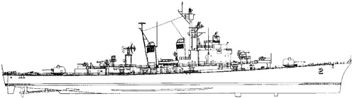USS DL-2 Mitscher 1953 [Destroyer Leader]