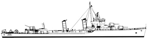 USS DMS-38 Thompson (ex DD-627 Destroyer)