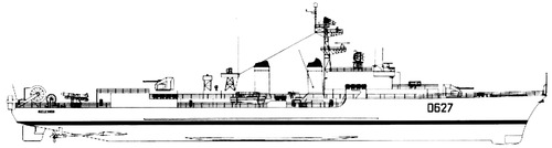 NMF Maillr-Breze D627 1980 (T 47 Surcouf class Destroyer)