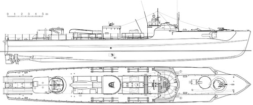 HDMS Hejren P566 (ex DKM S-117 Torpedo Boat) (1960)