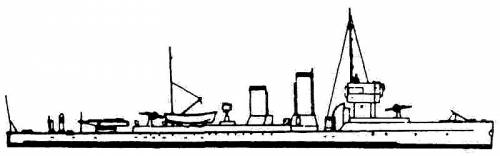 HDMS Springeren (Torpedo Boat) - Denmark (1917)