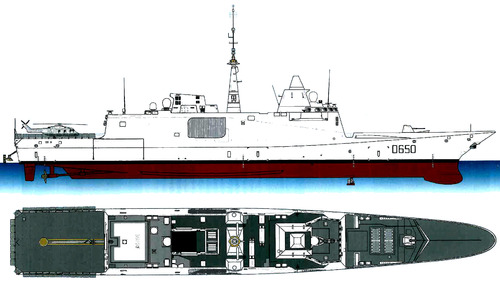 NMF Aquitaine D650 (FREMM class Frigate) (2012)