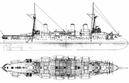 NMF D'Entrescasteaux (Protected Cruiser) (1913)