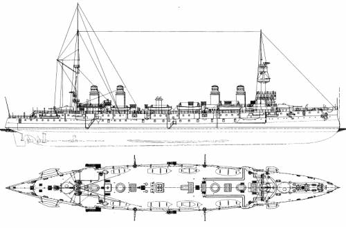 NMF Dupetit-Thouars (Armoured Cruiser) (1914)