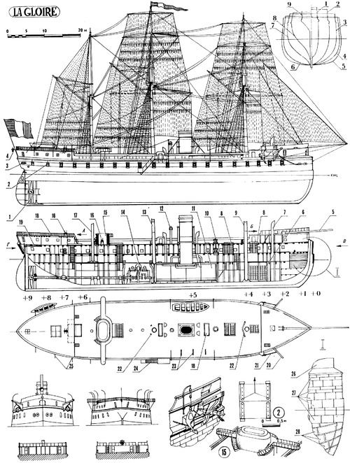 NMF Gloire (Ironclad Battleship) (1860)