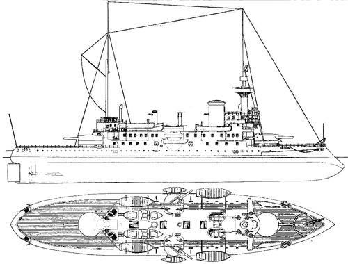 NMF Hoche (ironclad Battleship) (1890)