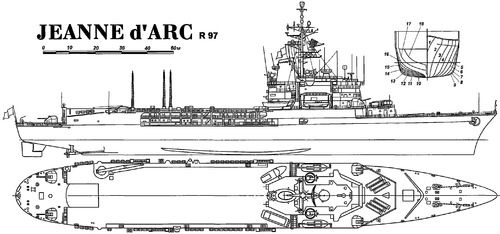 NMF Jeanne d'Arc R97 (Helicopter Carrier)