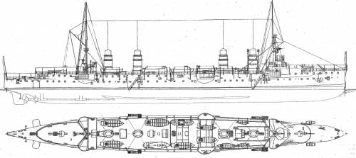 NMF Jurien de la Graviare (Protected Cruiser) (1914)