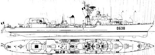 NMF La Galissonniere D638 (T53 class Destroyer) (1968)
