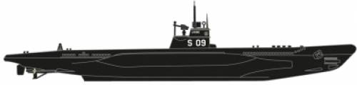 NMF Laubie S09 [ex DKM U-766 Type VIIC Submarine] (1950)