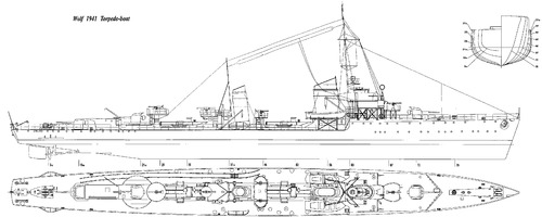 DKM Wolf Raubtier-class Type 24 Torpedoboot (1941)